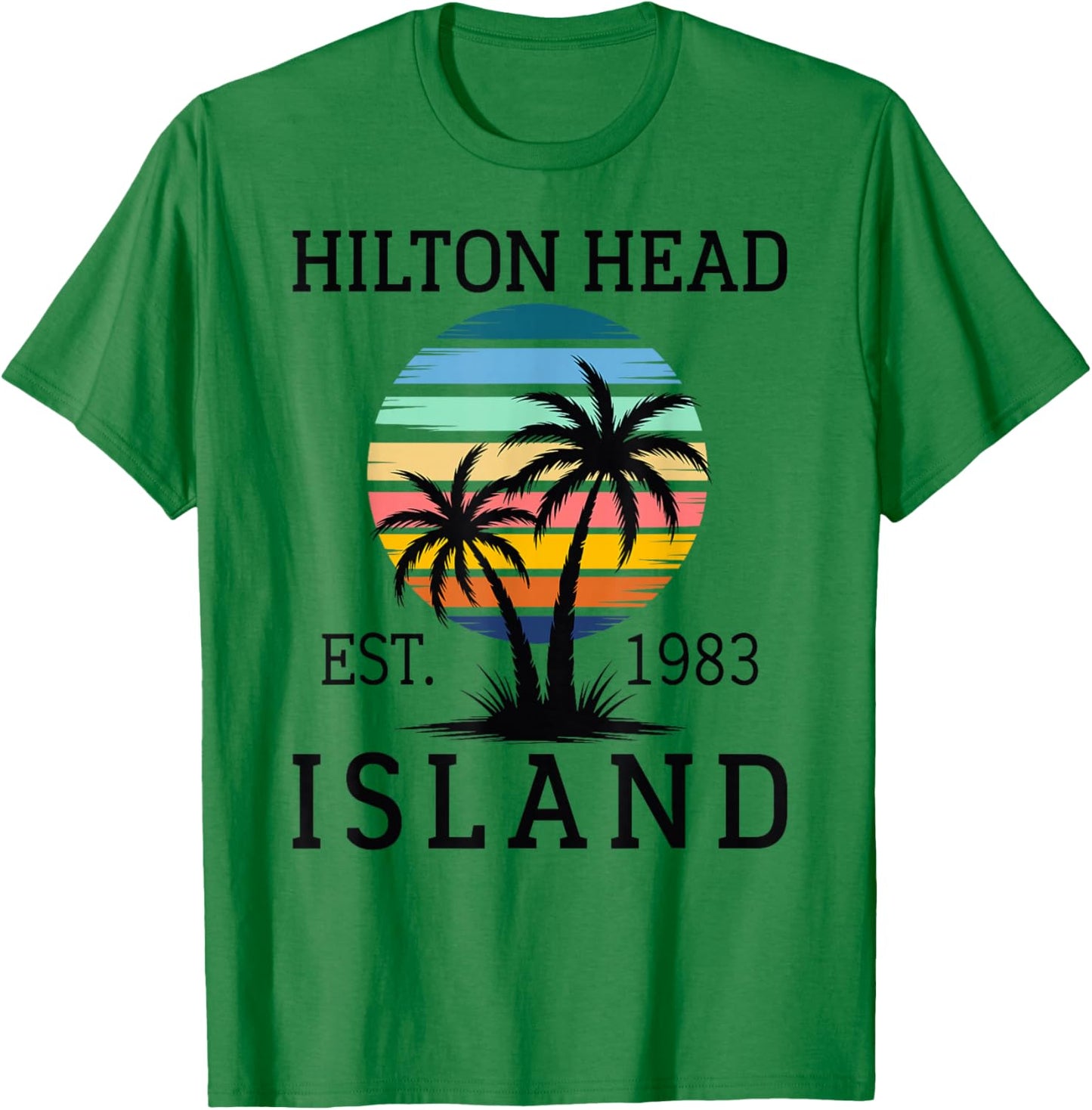 Summer Vibes Beach Sunset South Carolina Hilton Head Island T-Shirt - T-Shirt | Irish Green