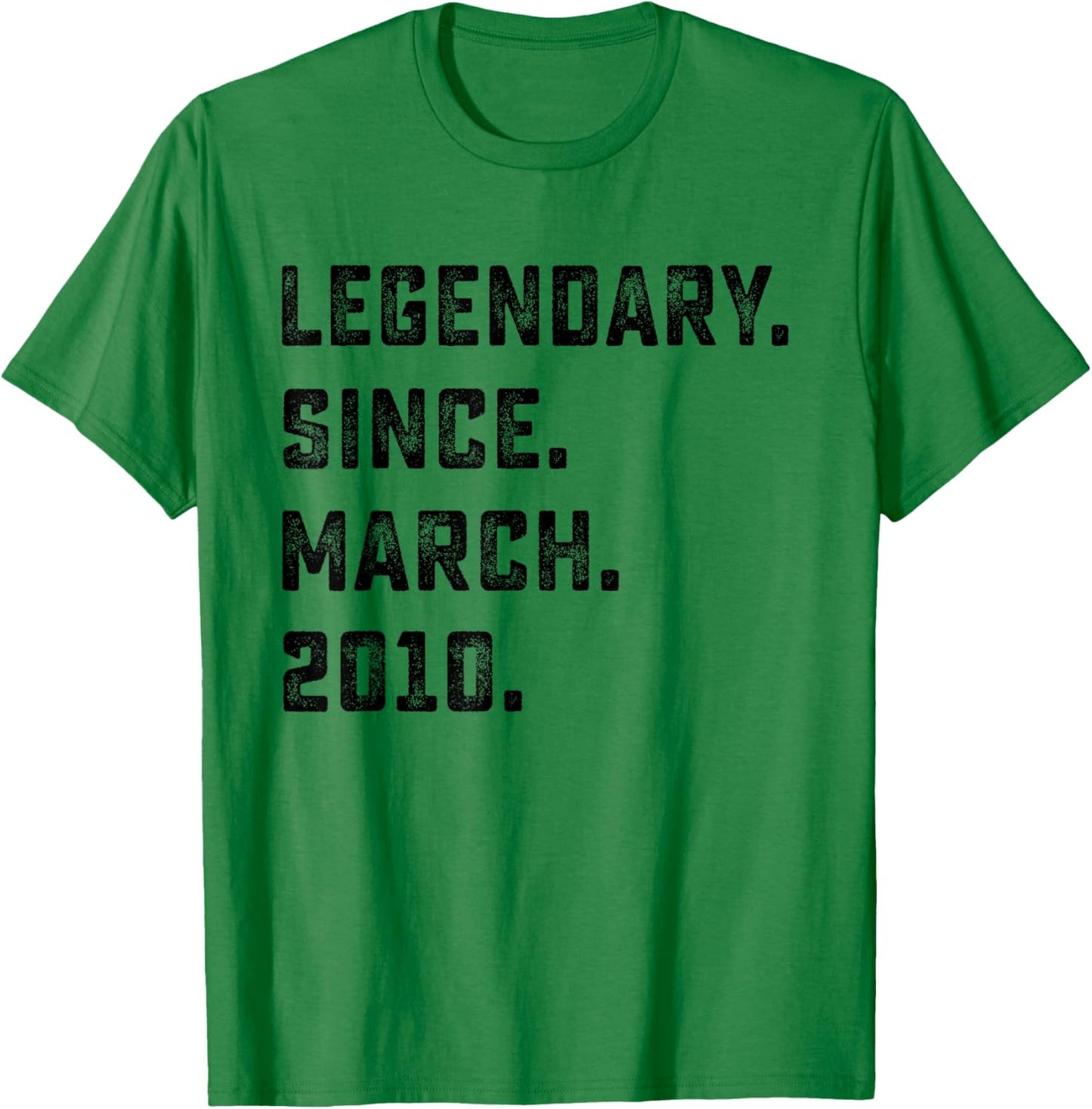16th Birthday Gift Legendary Since March 2010 16 Years Old T-Shirt - T-Shirt | Irish Green