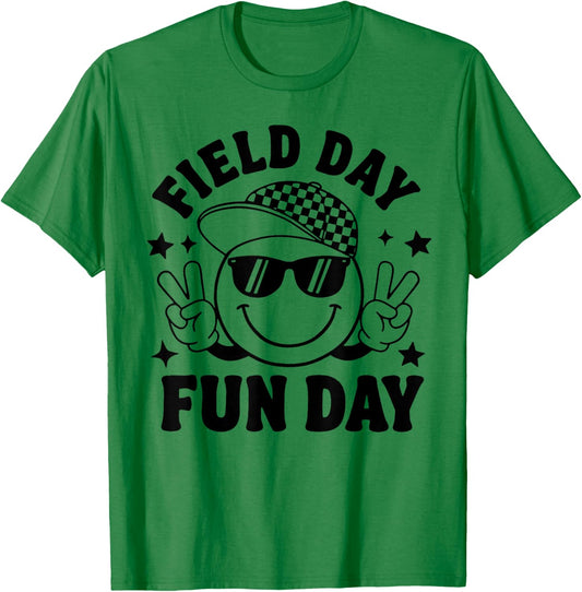 Field Day Fun Day Let The Games Begin Field Trip Boys Girls T-Shirt - T-Shirt | Irish Green