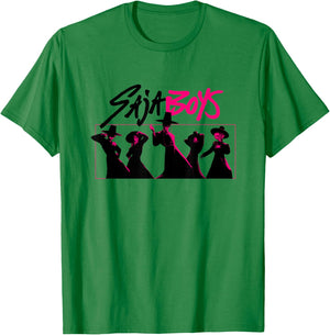 Kpop Demon Hunters Saja Boys Demon Group Shot T-Shirt - T-Shirt | Irish Green
