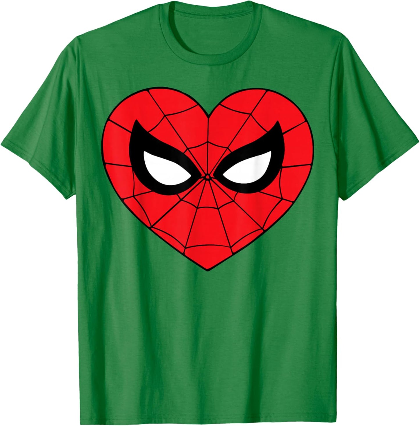 Marvel Comics Spider-Man Heart-Shaped Mask T-Shirt - T-Shirt | Irish Green