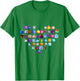 All Blox Fruits Heart Shaped T-Shirt - T-Shirt | Irish Green