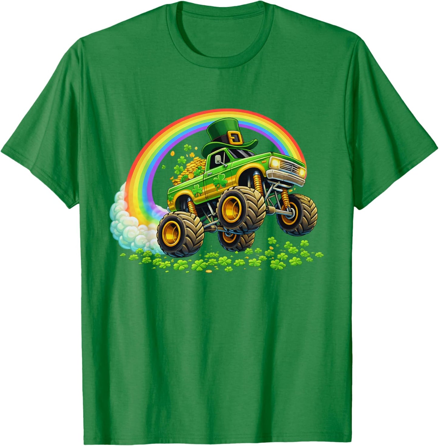 St Patricks Day Truck for Boys Teens Youth Kids Toddler T-Shirt - T-Shirt | Irish Green