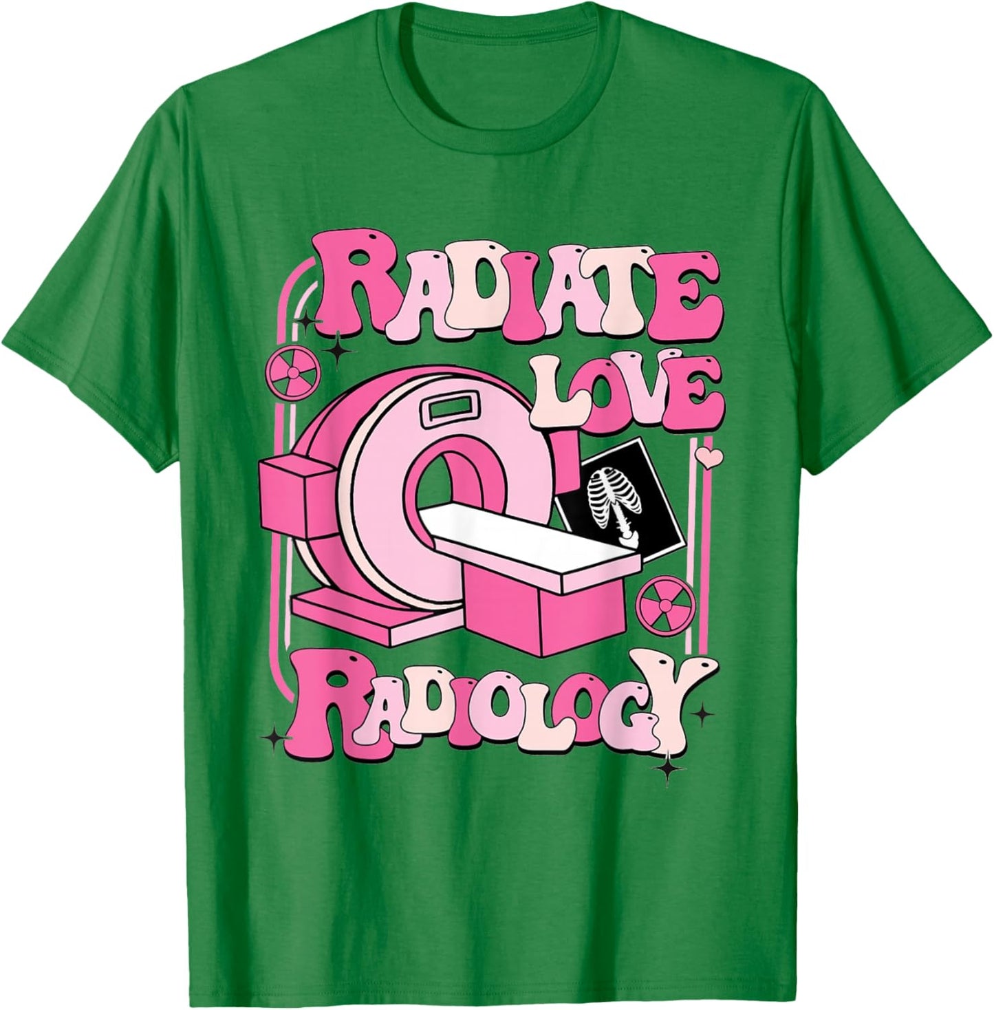 Valentine Radiology RAD Tech A Work of Heart X-ray Tech T-Shirt - T-Shirt | Irish Green
