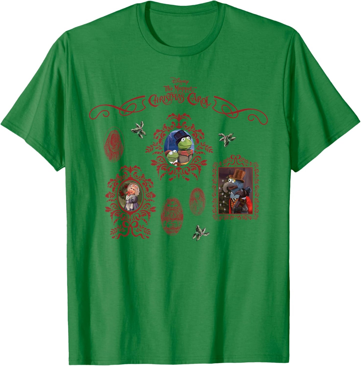 Disney The Muppet Christmas Carol Holiday Coquette Frames T-Shirt - T-Shirt | Irish Green