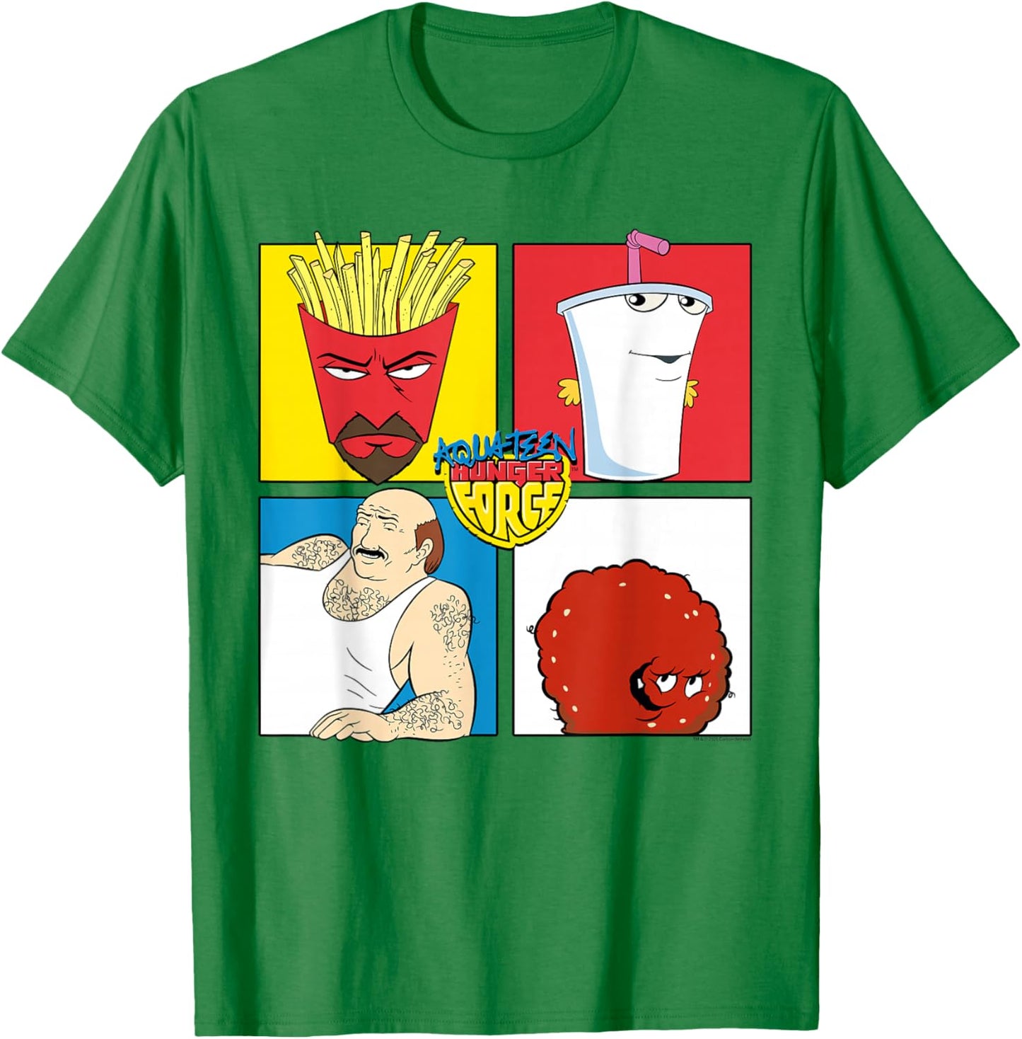 ATHF Main Characters Pop Art Portraits Funny Cartoon T-Shirt - T-Shirt | Irish Green