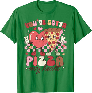 Pizza Valentines Day You've Gotta Pizza of My Heart Foodie T-Shirt - T-Shirt | Irish Green
