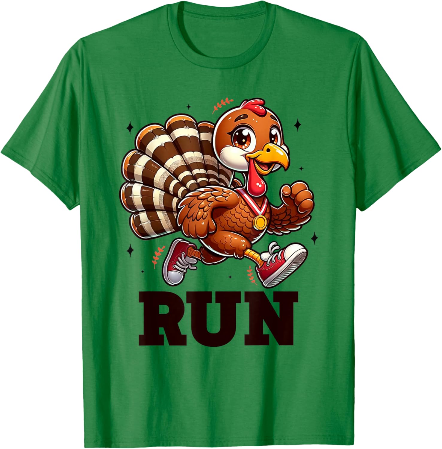 Funny Run Running Race Turkey Trot Thanksgiving T-Shirt - T-Shirt | Irish Green
