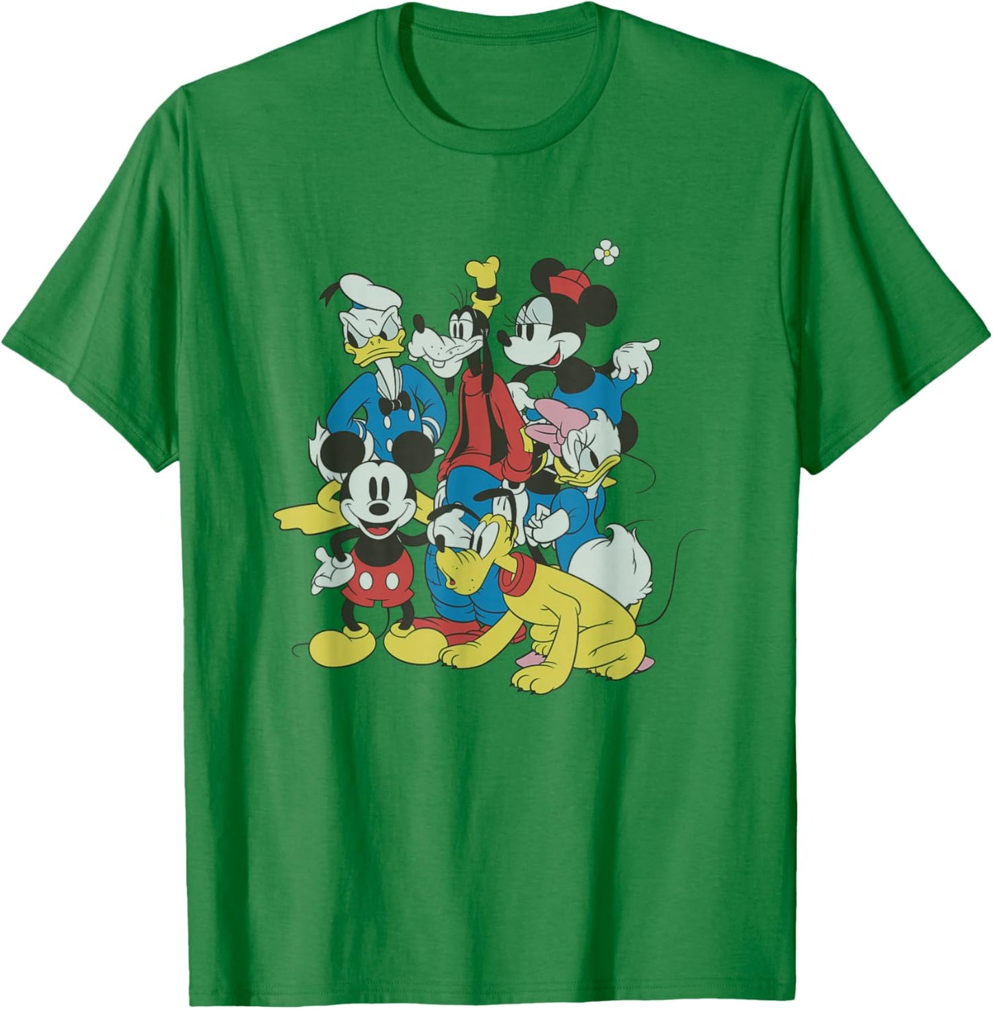 Disney Mickey and Friends Vintage Group Pose T-Shirt - T-Shirt | Irish Green