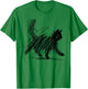 Scribble Cat Abstract Sketch Minimalist Cat Art T-Shirt - T-Shirt | Irish Green