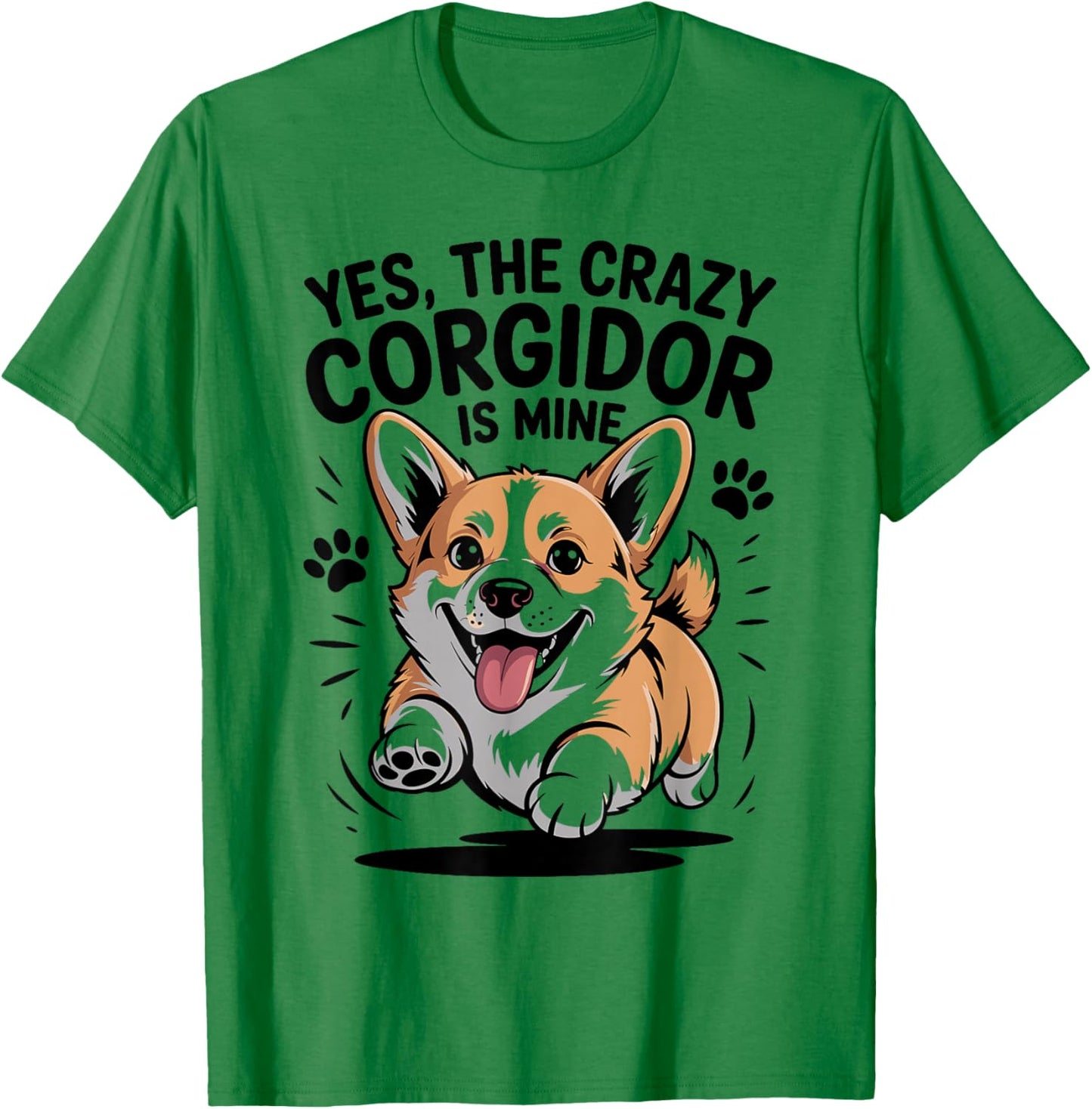Corgi Mix Cute Cross Dog Breed Lover Style Funny Corgidor T-Shirt - T-Shirt | Irish Green