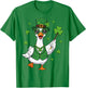 Funny St Patricks Day Goose Shamrock Leprechaun T-Shirt - T-Shirt | Irish Green