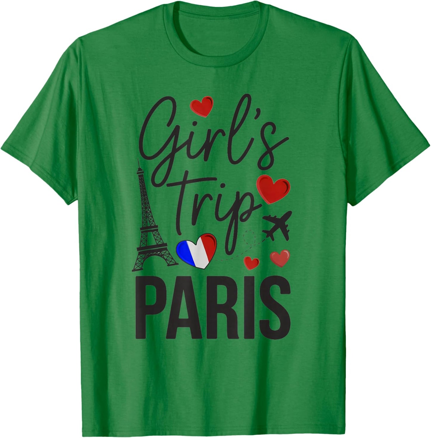 Retro Girls Trip Paris Vacay Fabulous Vacation Sisters Moms T-Shirt - T-Shirt | Irish Green