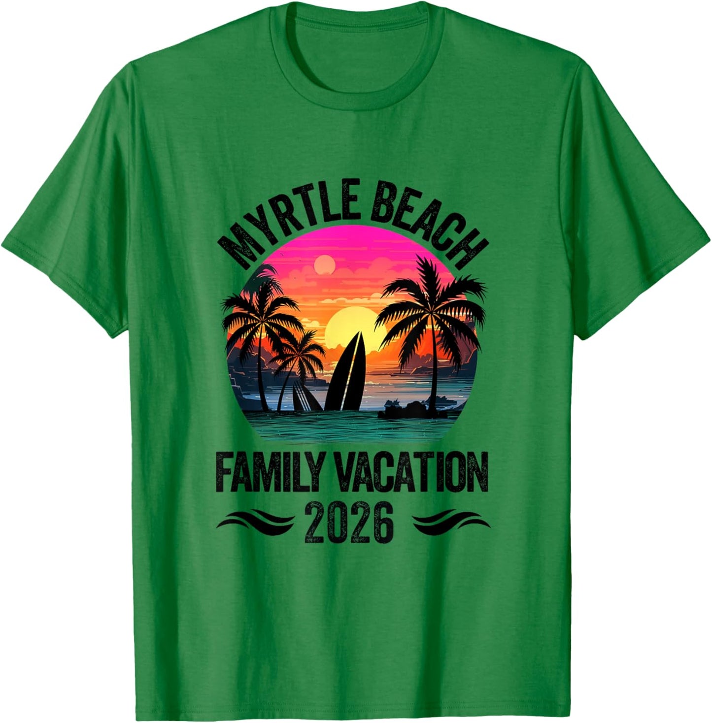 Myrtle Beach Family Vacation 2026 Matching Outfits Beach T-Shirt - T-Shirt | Irish Green