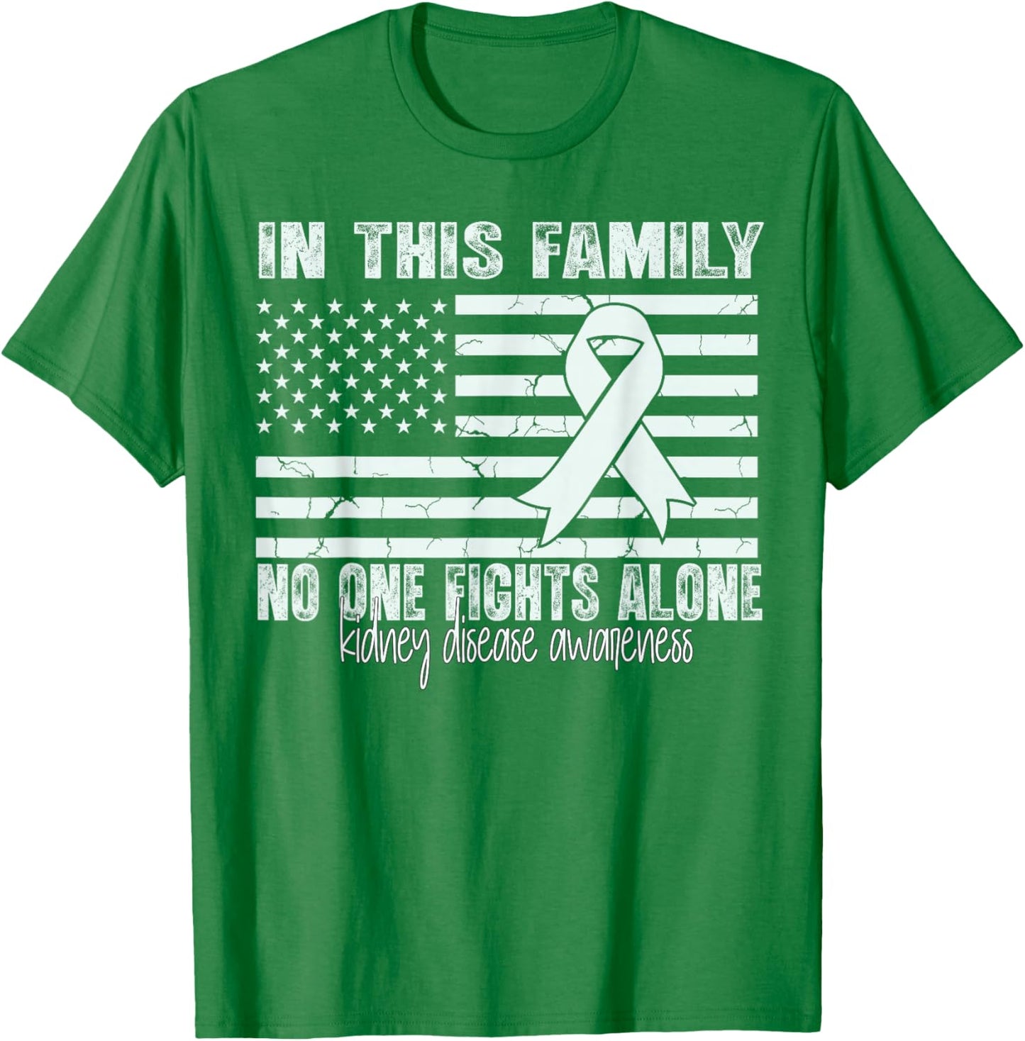 Kidney Disease Awareness Support Flag us Kidney Disease T-Shirt - T-Shirt | Irish Green