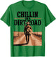 Chillin On A Dirt Road Folk Style Western Country Music T-Shirt - T-Shirt | Irish Green