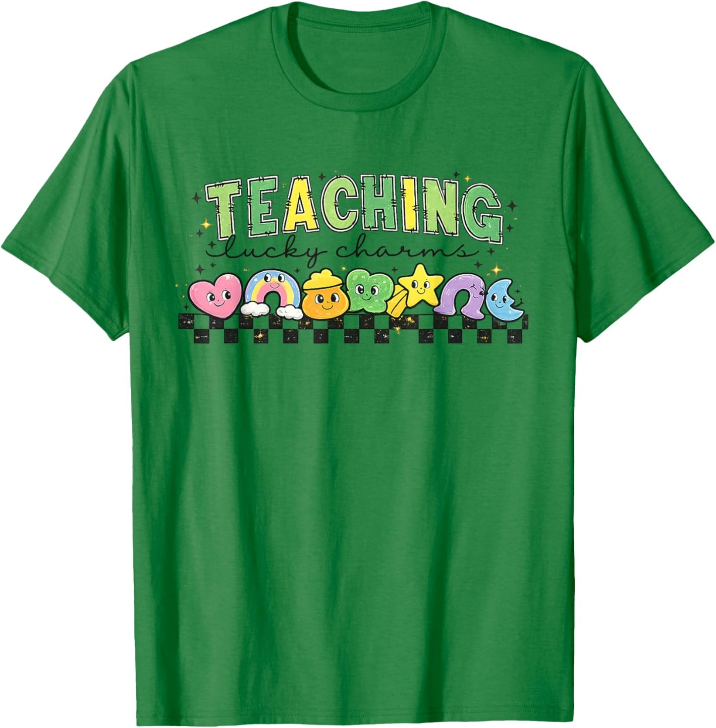 Teaching Lucky Charms Cute St Patrick’s Day Teacher Funny T-Shirt - T-Shirt | Irish Green