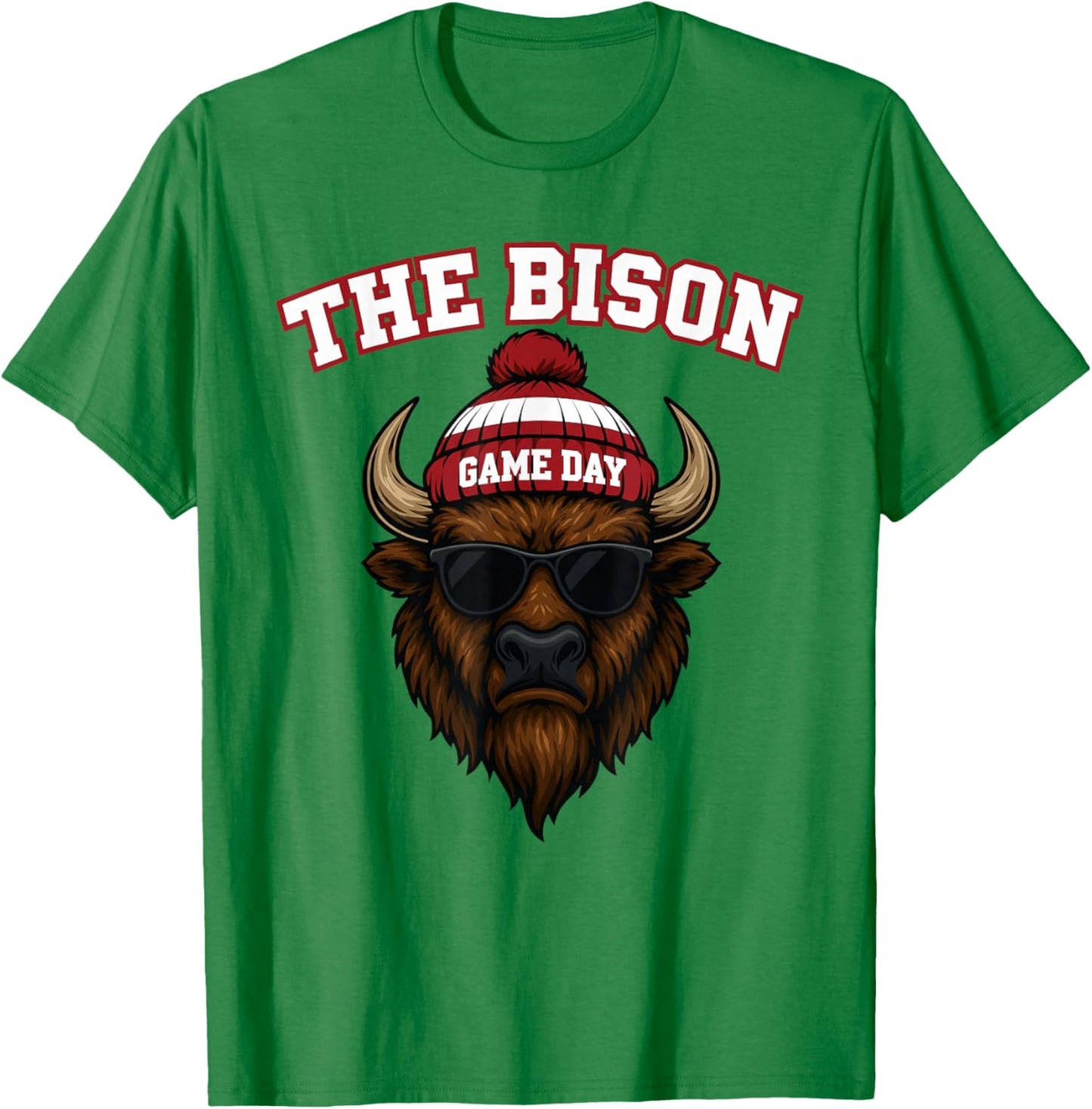 Game Day Bison T-Shirt - T-Shirt | Irish Green