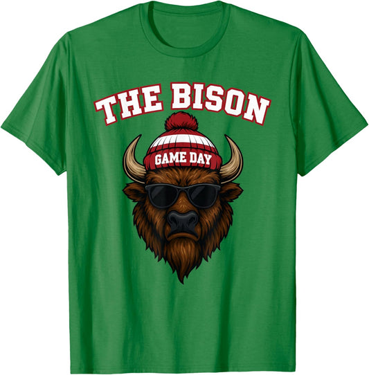 Game Day Bison T-Shirt - T-Shirt | Irish Green
