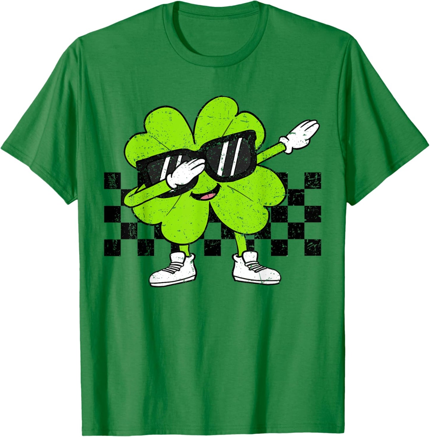 Boys St Patricks Day Toddler Lucky Dabbing Shamrock Clover T-Shirt - T-Shirt | Irish Green