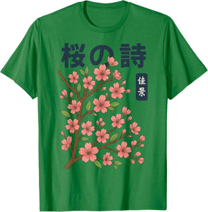 Cherry Blossom Japan Japanese Sakura T-Shirt - T-Shirt | Irish Green