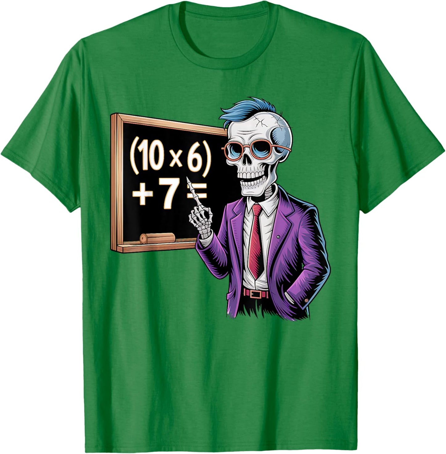 67 Math Teacher Meme Brainrot Six Seven Halloween Equation T-Shirt - T-Shirt | Irish Green