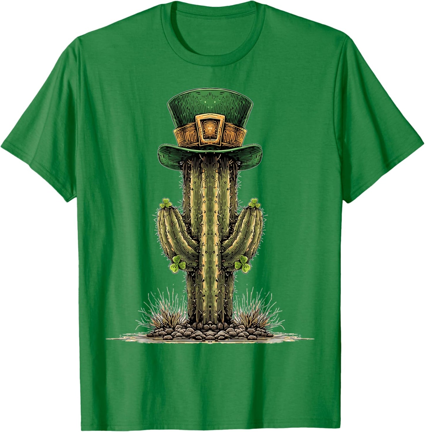 Cactus St. Patricks Day Pattys Day Irish Leprechaun Ireland T-Shirt - T-Shirt | Irish Green
