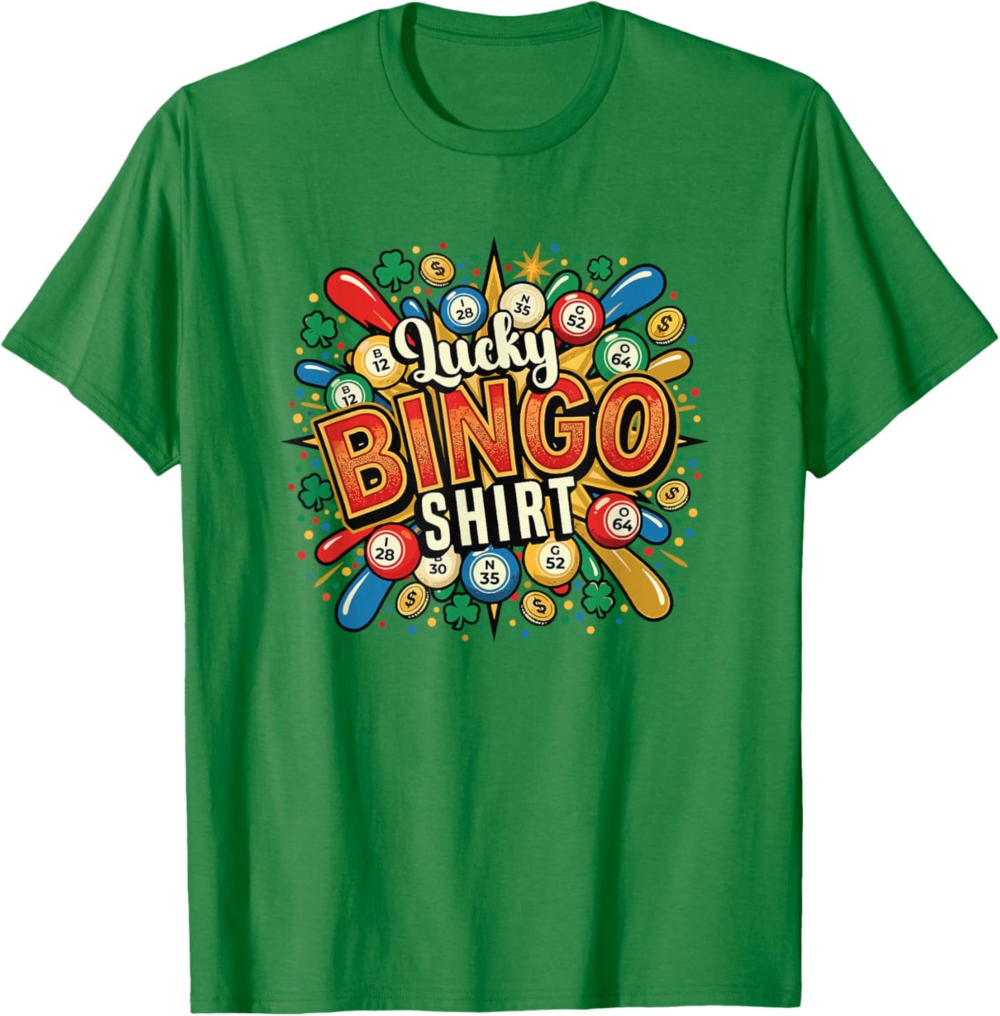 Lucky Bingo Game Player Quote This is My Lucky Bingo T-Shirt - T-Shirt | Irish Green
