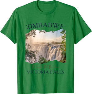 Zimbabwe Victoria Falls Tourist Souvenir African American T-Shirt - T-Shirt | Irish Green
