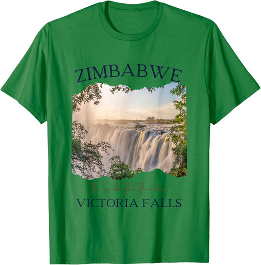 Zimbabwe Victoria Falls Tourist Souvenir African American T-Shirt - T-Shirt | Irish Green
