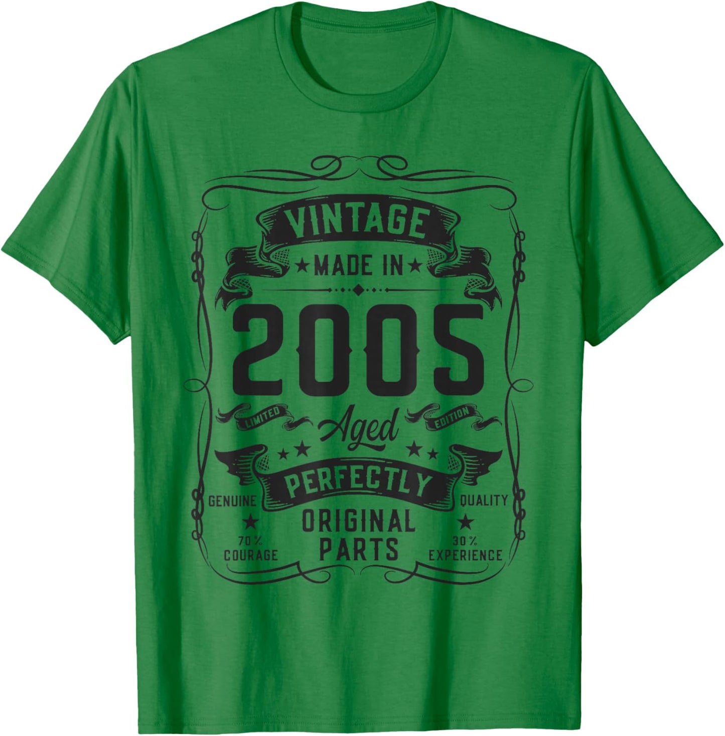 Vintage 2005 21yr 21st Birthday Gifts 21 Years Old T-Shirt - T-Shirt | Irish Green