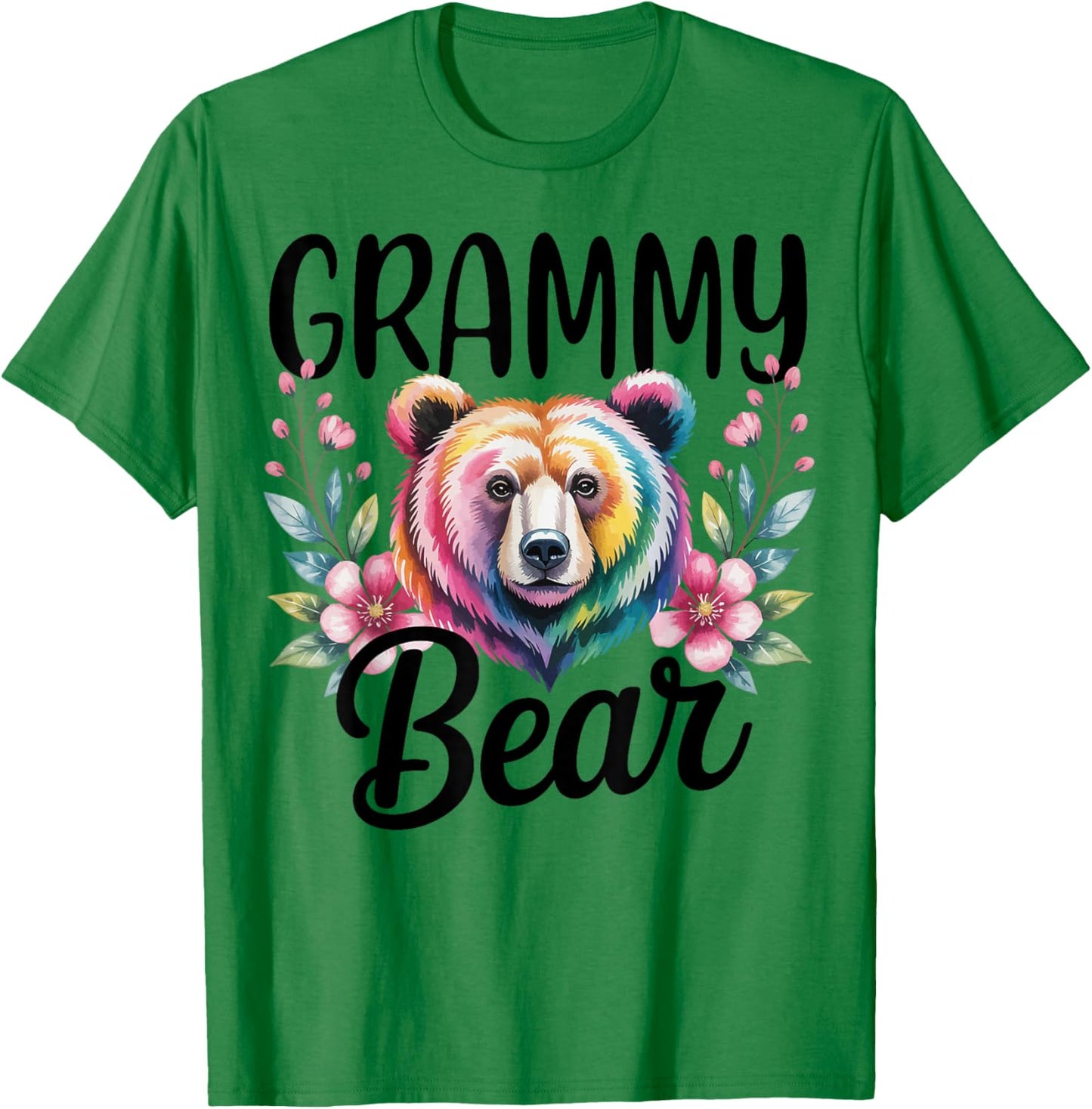 Grammy Bear Floral Graphic for Mothers Day Moments T-Shirt - T-Shirt | Irish Green