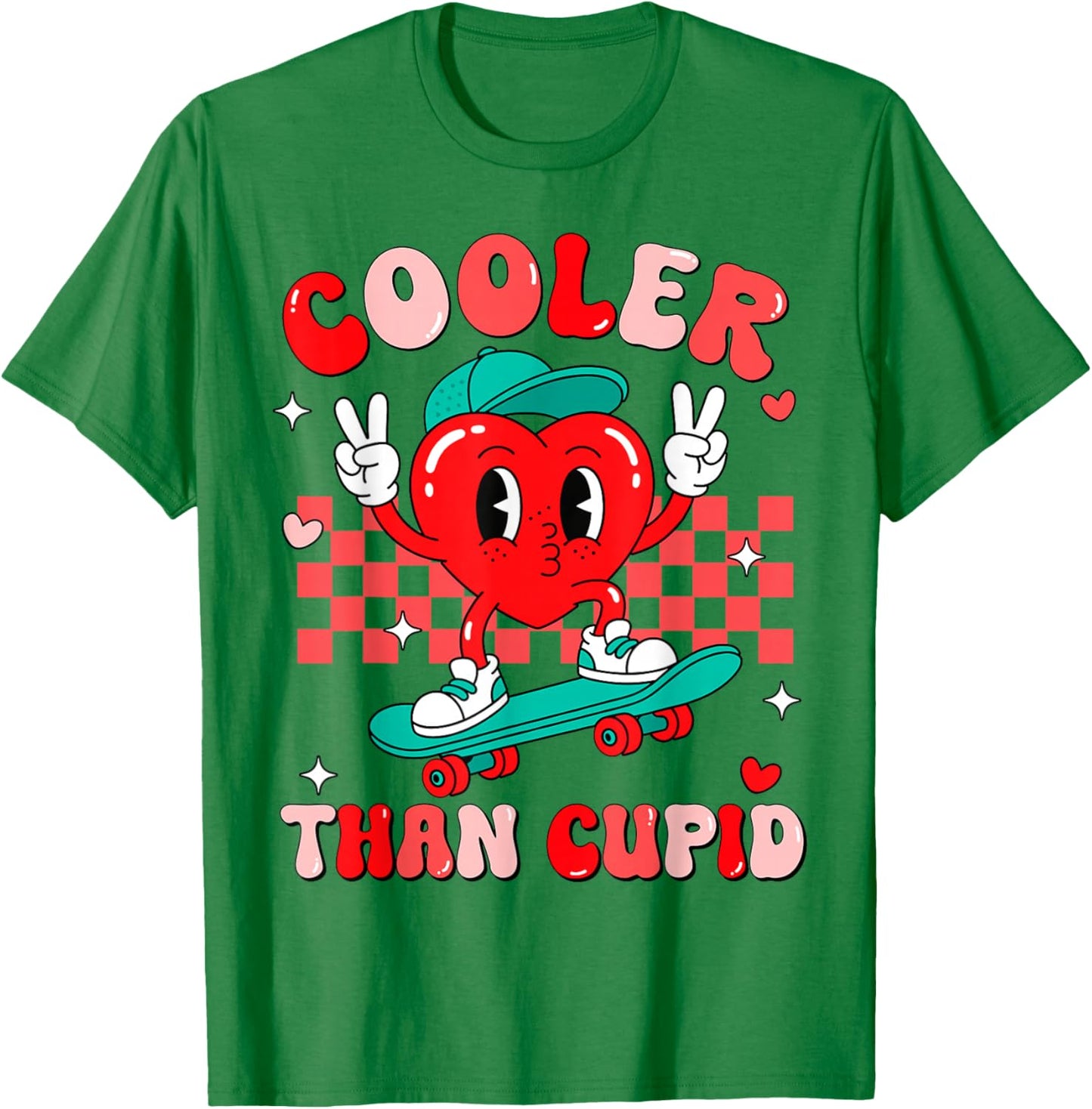 Cooler Than Cupid Valentines Day for Teens Kids Boys Girls T-Shirt - T-Shirt | Irish Green