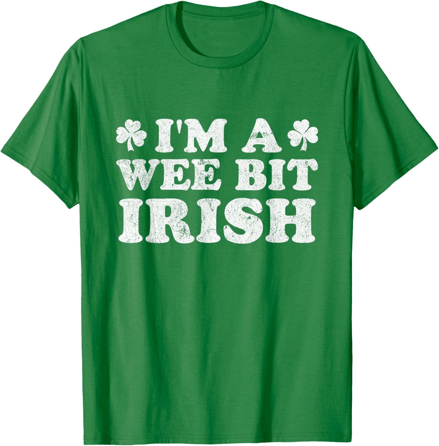 I'm A Wee Bit Irish Lucky Charm Groovy St. Patrick’s Day T-Shirt - T-Shirt | Irish Green