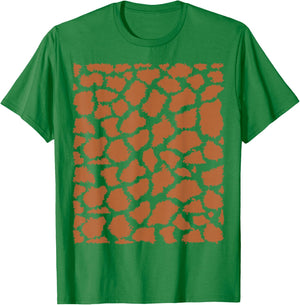 Giraffe Print Shirt Adult Men Women Kids Giraffe Costume T-Shirt - T-Shirt | Irish Green
