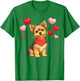 Yorkshire Terrier Valentine's Day Dog Holding Flowers Love T-Shirt - T-Shirt | Irish Green