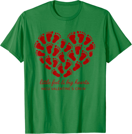 NICU Nurse Valentine's Day Neonatal Intensive Care Unit T-Shirt - T-Shirt | Irish Green