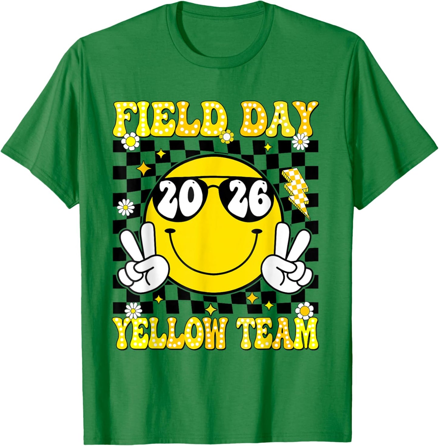 Field Day Yellow Team Funny for Teacher Kids Field Day Games T-Shirt - T-Shirt | Irish Green