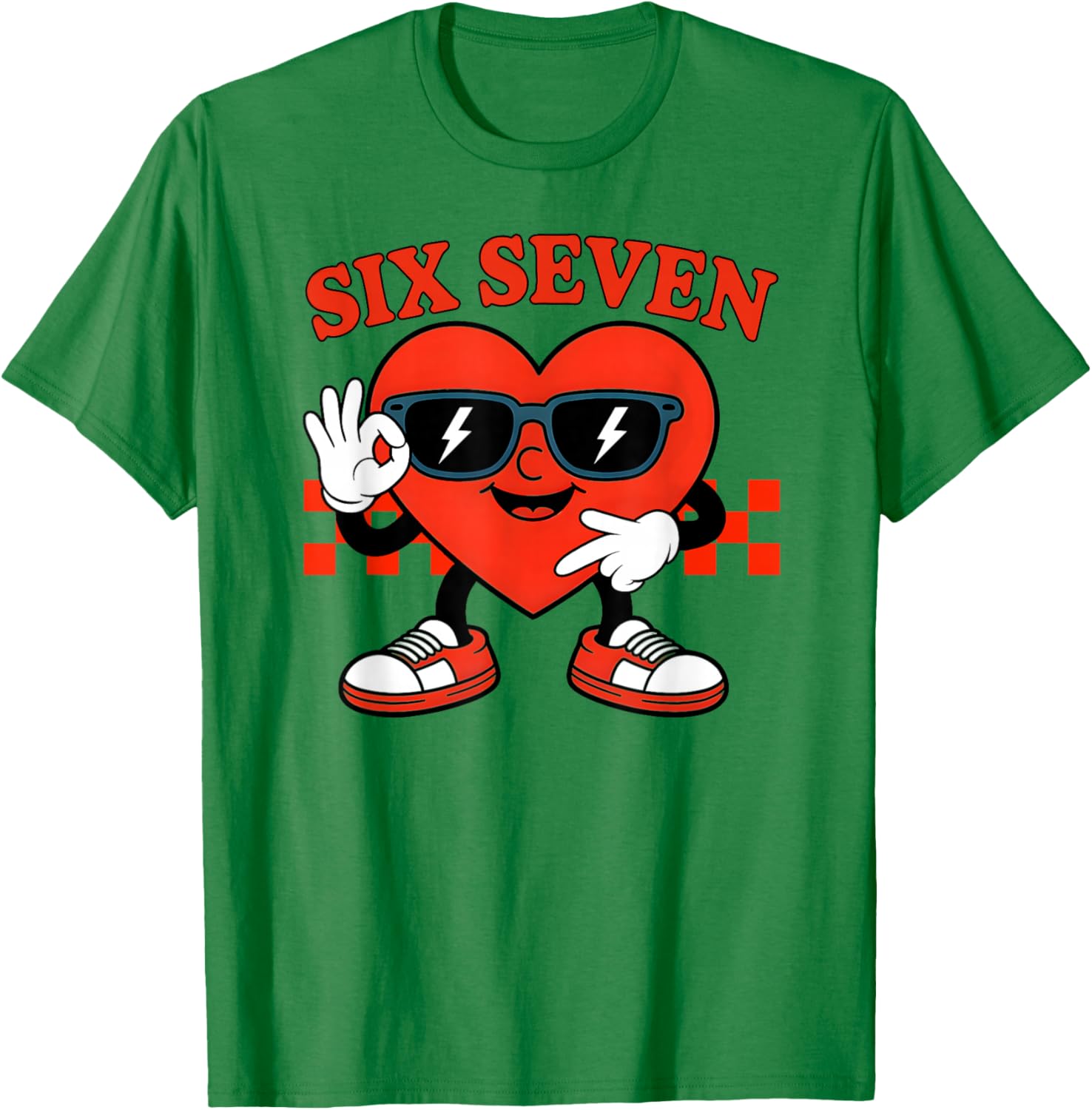 67 Shirt Boys Kids Funny Six Seven 6 7 Valentine Day 67 Meme T-Shirt - T-Shirt | Irish Green