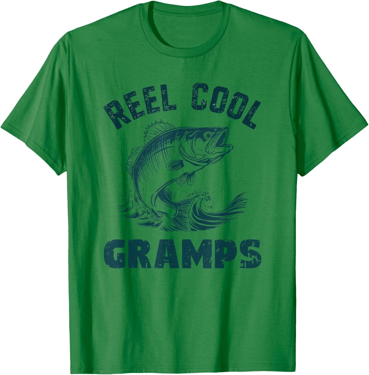 Reel Cool Gramps Fishing Grandpa Vintage Style T-Shirt - T-Shirt | Irish Green
