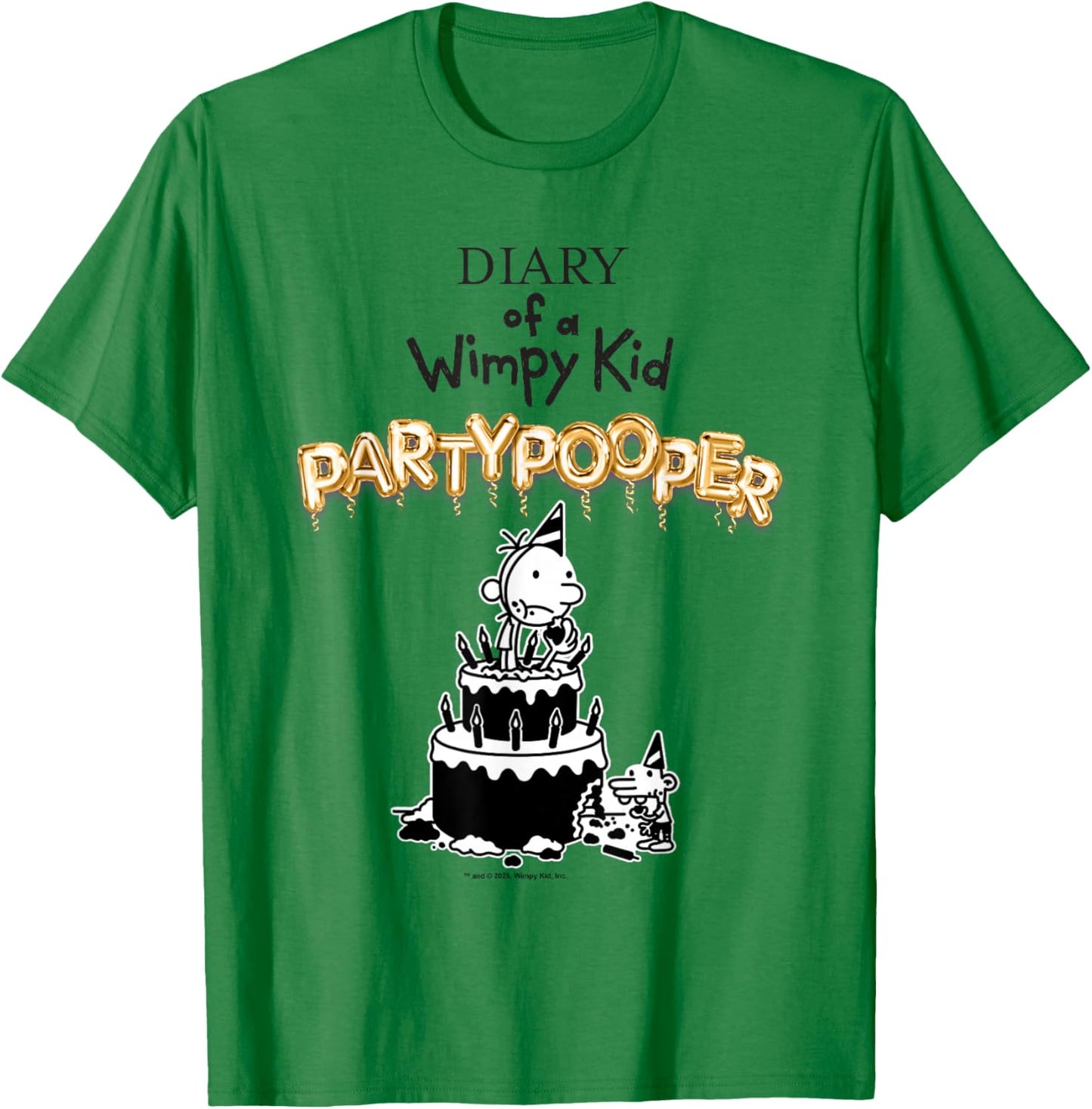 Diary of a Wimpy Kid Party Pooper Cover T-Shirt - T-Shirt | Irish Green