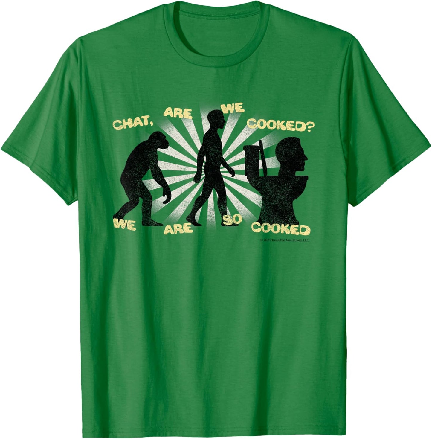 Skibidi Toilet We are So Cooked Meme T-Shirt - T-Shirt | Irish Green