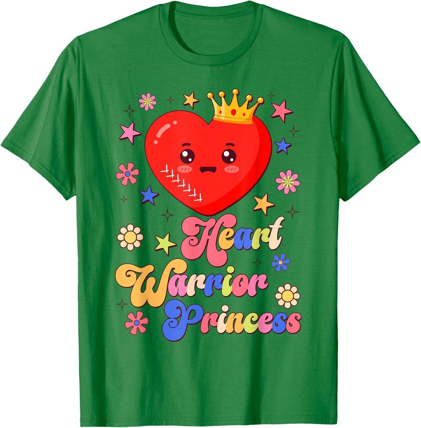 Heart Warrior Princess CHD Congenital Heart Defect Awareness T-Shirt - T-Shirt | Irish Green