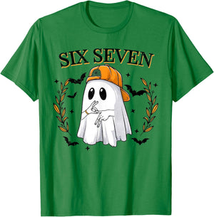 Funny 67 Six Seven Meme Couple Ghost Halloween Costume T-Shirt - T-Shirt | Irish Green