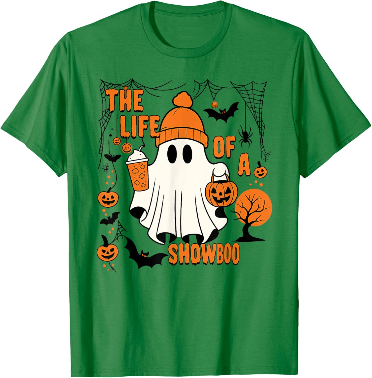The Life of a showboo Halloween Costume Bow Boo Girls T-Shirt - T-Shirt | Irish Green