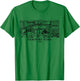 Newport News VA - Ink Cityscape Illustration T-Shirt - T-Shirt | Irish Green