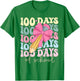 Cute Coquette Bow 100 Days of School Teacher Girls Kids T-Shirt - T-Shirt | Irish Green