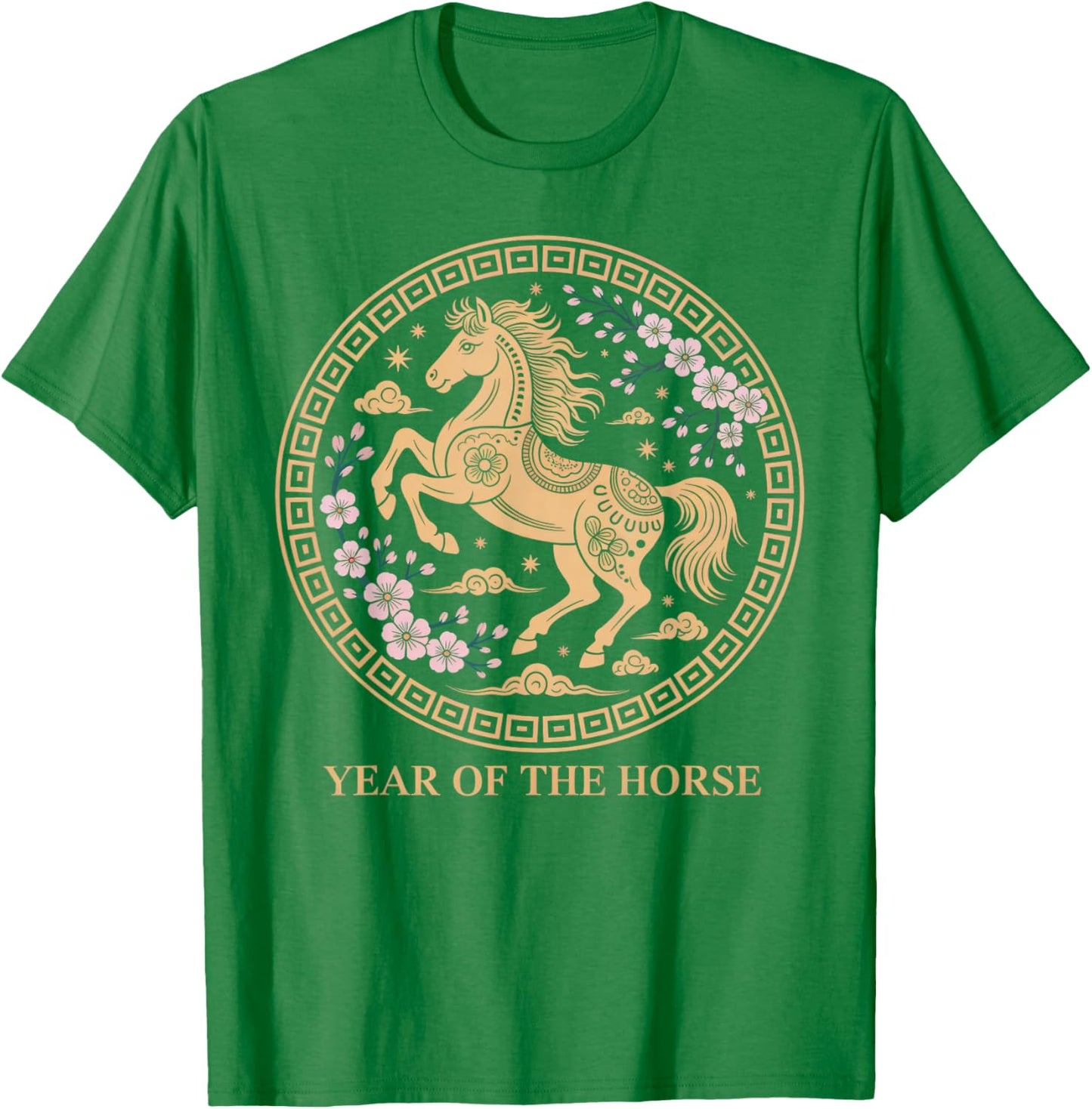 Chinese New Year 2026 Horse Red Lunar New Year of The Horse T-Shirt - T-Shirt | Irish Green