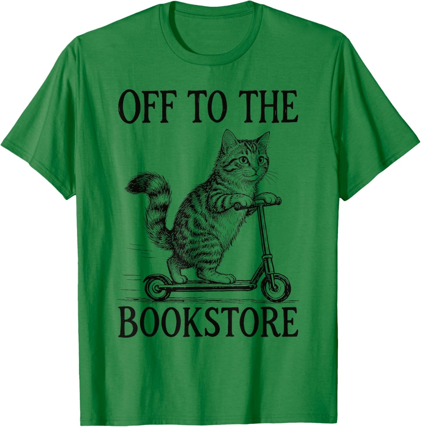 Off to The Bookstore Reading Bookworm T-Shirt - T-Shirt | Irish Green