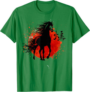 Year of Horse 2026 Happy Chinese Lunar New Year Horse Zodiac T-Shirt - T-Shirt | Irish Green